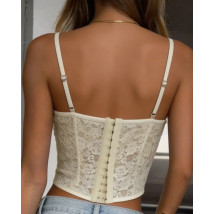 Béžový čipkovaný korzet-327122-02