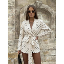 Biele bodkované sako-327077-02