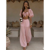 Ružové nohavice podšité kraťasami-327242-05