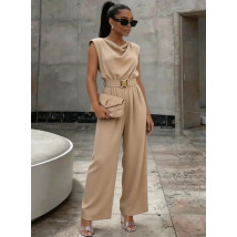 Béžová elegantný overal-326642-01