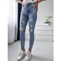 Modré elastické potrhané rifle-238258-02