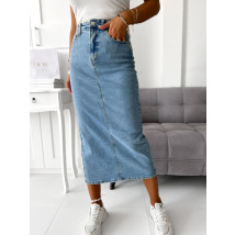 Modrá dlhá rifľová sukňa-289541-02