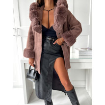 Hnedý kabát s kužušinou-291285-02