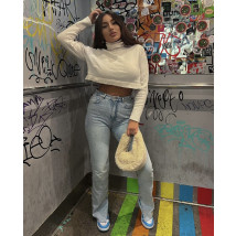 Rovné štýlové rifle s vysokým pásom-265531-06