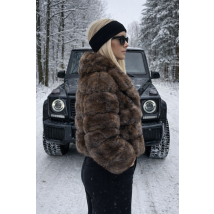 Hnedý kožušinový kabát-324972-05