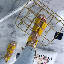 Žlté sandále na platforme-204068-06