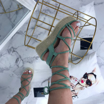 Zelené dámske sandále-203969-04