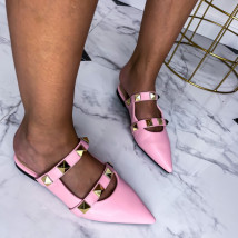 Ružové sandále s ozdobou-247310-07