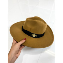 Hnedý dámsky klobúk-252145-05