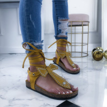 Žlté trendy sandálky-209867-02