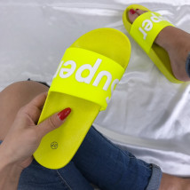 Dámske svetlo žlté šľapky SUPER-181835-01