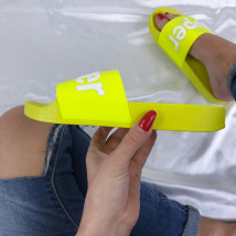 Dámske svetlo žlté šľapky SUPER-181835-01