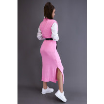 Ružovo-biele kombinované šaty-223471-011