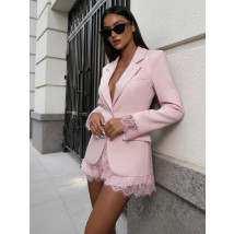 Svetloružové sako s čipkou-325721-02