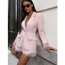 Svetloružové sako s čipkou-325721-02