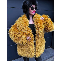 Žltý kožušinový kabát-323406-03
