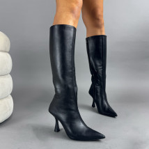 Čierne vysoké čižmy-323415-01