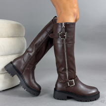 Hnedé vysoké čižmy-323422-07