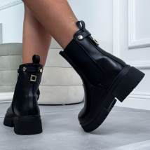 Čierne nízke čižmy-323484-08