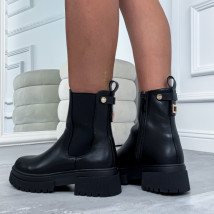 Čierne nízke čižmy-323484-08