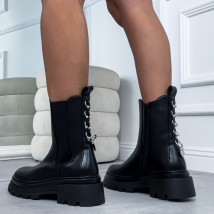 Čierne nízke čižmy-323491-01