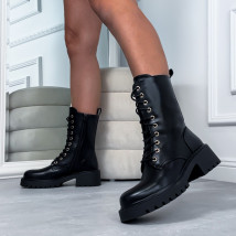 Čierne nízke čižmy-323643-02