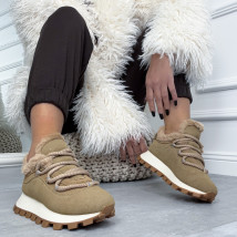 Svetlohnedé zateplené tenisky-323685-01