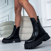 Čierne nízke čižmy-323831-01