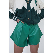 Zelené koženkové kraťasy-267059-01