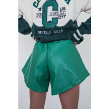 Zelené koženkové kraťasy-267059-01