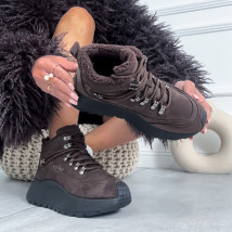 Tmavohnedé zateplené tenisky-324119-02