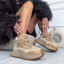 Svetlohnedé zateplené tenisky-324112-03
