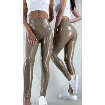 Bežove latexové legíny-257238-06