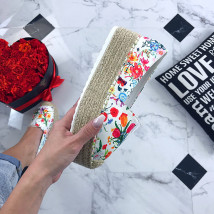 Dámske biele kvetované mokasínky-201054-05