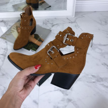 Dámske hnedé trendy kotníčky-190676-02