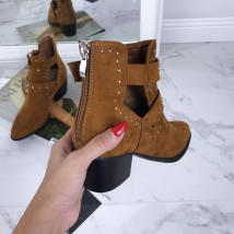 Dámske hnedé trendy kotníčky-190676-02