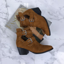 Dámske hnedé trendy kotníčky-190676-02