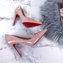 Béžové lakované lodičky-232402-011