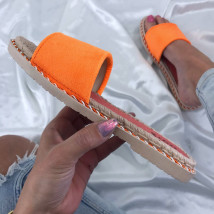 Oranžové dámske šľapky-208003-04