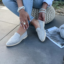 Sivé semišové mokasíny-327477-03