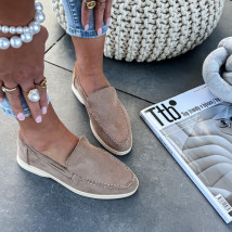 Hnedé semišové mokasíny-327489-05