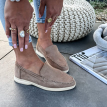 Hnedé semišové mokasíny-327489-05