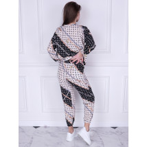 Béžovo-čierna tepláková súprava-229298-06