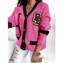 Ružový pletený sveter-263215-01