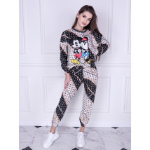 Béžovo-čierna tepláková súprava-229298-06