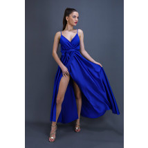 Modré dlhé saténové šaty-262543-012