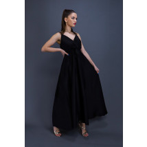 Čierne dlhé saténové šaty-237914-09
