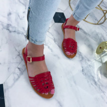 Červené dámske sandálky-186081-05