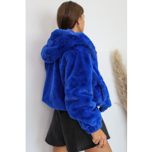 Modrá kožušinová krátka bunda-276761-03