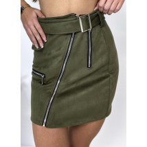Zelená zamatová sukňa-255060-04